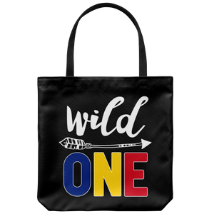 RobustCreative-Romania Wild One Birthday Outfit 1 Romanian Flag Tote Bag Gift Idea