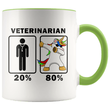 Load image into Gallery viewer, RobustCreative-Veterinarian Dabbing Unicorn 80 20 Principle Graduation Gift Mens - 11oz Accent Mug Medical Personnel Gift Idea
