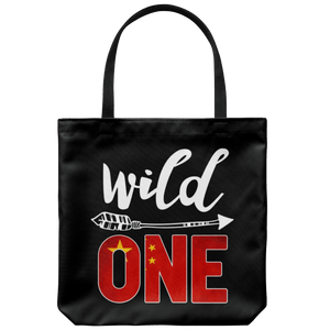 RobustCreative-China Wild One Birthday Outfit 1 Chinese Flag Tote Bag Gift Idea