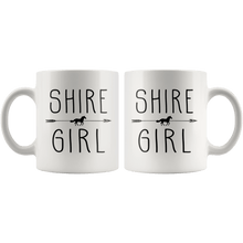 Load image into Gallery viewer, RobustCreative-Shire Horse Girl Gifts Horses Lover Riding Racing - 11oz White Mug Racing Lover Gift Idea
