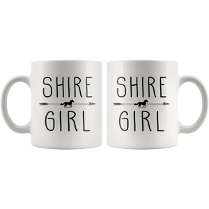 RobustCreative-Shire Horse Girl Gifts Horses Lover Riding Racing - 11oz White Mug Racing Lover Gift Idea