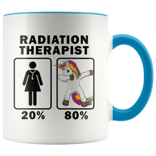 Load image into Gallery viewer, RobustCreative-Radiation Therapist Dabbing Unicorn 80 20 Principle Superhero Girl Womens - 11oz Accent Mug Medical Personnel Gift Idea
