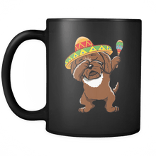 Load image into Gallery viewer, RobustCreative-Dabbing Cockapoo Dog in Sombrero - Cinco De Mayo Mexican Fiesta - Dab Dance Mexico Party - 11oz Black Funny Coffee Mug Women Men Friends Gift ~ Both Sides Printed
