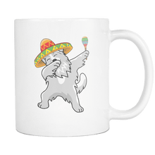 Load image into Gallery viewer, RobustCreative-Dabbing Great Pyrenees Dog in Sombrero - Cinco De Mayo Mexican Fiesta - Dab Dance Mexico Party - 11oz White Funny Coffee Mug Women Men Friends Gift ~ Both Sides Printed
