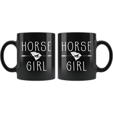 Load image into Gallery viewer, RobustCreative-South Carolina Horse Girl Gifts Carolinian Shape Country for women - 11oz Black Mug Riding Lover Gift Idea
