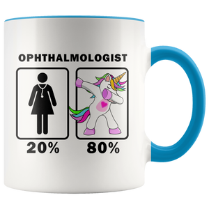 RobustCreative-Ophthalmologist Dabbing Unicorn 20 80 Principle Superhero Girl Womens - 11oz Accent Mug Medical Personnel Gift Idea