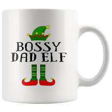 Load image into Gallery viewer, RobustCreative-Im The Bossy Dad Elf Family Matching Outfits PJ - 11oz White Mug Christmas group green pjs costume Gift Idea
