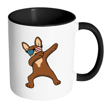 Load image into Gallery viewer, RobustCreative-Dabbing Chihuahua Dog America Flag - Patriotic Merica Murica Pride - 4th of July USA Independence Day - 11oz Black &amp; White Funny Coffee Mug Women Men Friends Gift ~ Both Sides Printed
