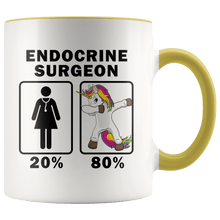 Load image into Gallery viewer, RobustCreative-Endocrine Surgeon Dabbing Unicorn 80 20 Principle Superhero Girl Womens - 11oz Accent Mug Medical Personnel Gift Idea
