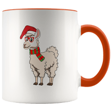 Load image into Gallery viewer, RobustCreative-Llama Dabbing Santa Hipster Glasses Alpaca Lover Santas Hat - 11oz Accent Mug Christmas gift idea Gift Idea

