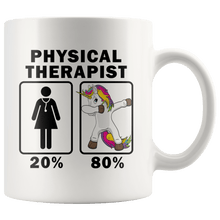 Load image into Gallery viewer, RobustCreative-Physical Therapist Dabbing Unicorn 80 20 Principle Superhero Girl Womens - 11oz White Mug Medical Personnel Gift Idea
