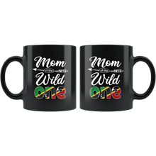 Load image into Gallery viewer, RobustCreative-Kittitian or Nevisian Mom of the Wild One Birthday Saint Kitts &amp; Nevis Flag Black 11oz Mug Gift Idea
