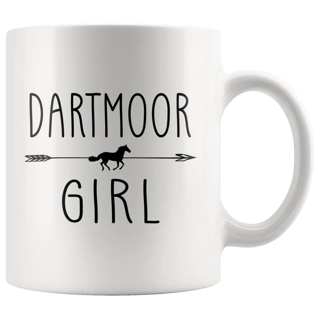 RobustCreative-Dartmoor Horse Girl Gifts Horses Lover Riding Racing - 11oz White Mug Riding Lover Gift Idea