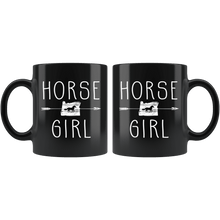 Load image into Gallery viewer, RobustCreative-Oregon Horse Girl Gifts Oregonian Shape Country for women - 11oz Black Mug Riding Lover Gift Idea
