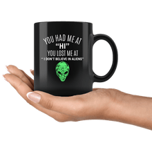 Load image into Gallery viewer, RobustCreative-Funny Alien Saying Take Me Home With You UFO - 11oz Black Mug sci fi believer Area 51 Extraterrestrial Gift Idea
