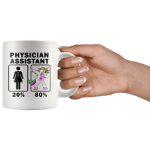 Load image into Gallery viewer, RobustCreative-Physician Assistant Dabbing Unicorn 20 80 Principle Superhero Girl Womens - 11oz White Mug Medical Personnel Gift Idea
