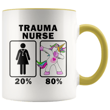 Load image into Gallery viewer, RobustCreative-Trauma Nurse Dabbing Unicorn 20 80 Principle Superhero Girl Womens - 11oz Accent Mug Medical Personnel Gift Idea
