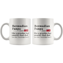 Load image into Gallery viewer, RobustCreative-Bermudian Funpa Definition Bermuda Flag Grandpa Day - 11oz White Mug family reunion gifts Gift Idea
