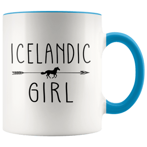 RobustCreative-Icelandic Horse Girl Gifts Horses Lover Riding Racing - 11oz Accent Mug Riding Lover Gift Idea