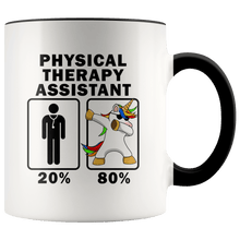 Load image into Gallery viewer, RobustCreative-Physical Therapy Assistant Dabbing Unicorn 80 20 Principle Graduation Gift Mens - 11oz Accent Mug Medical Personnel Gift Idea
