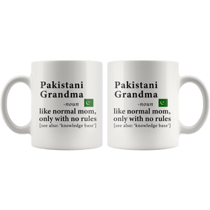 RobustCreative-Pakistani Grandma Definition Pakistan Flag Grandmother - 11oz White Mug family reunion gifts Gift Idea
