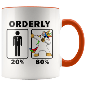 RobustCreative-Orderly Dabbing Unicorn 80 20 Principle Graduation Gift Mens - 11oz Accent Mug Medical Personnel Gift Idea