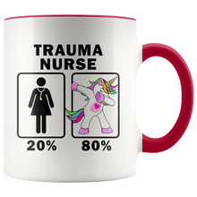 Load image into Gallery viewer, RobustCreative-Trauma Nurse Dabbing Unicorn 20 80 Principle Superhero Girl Womens - 11oz Accent Mug Medical Personnel Gift Idea
