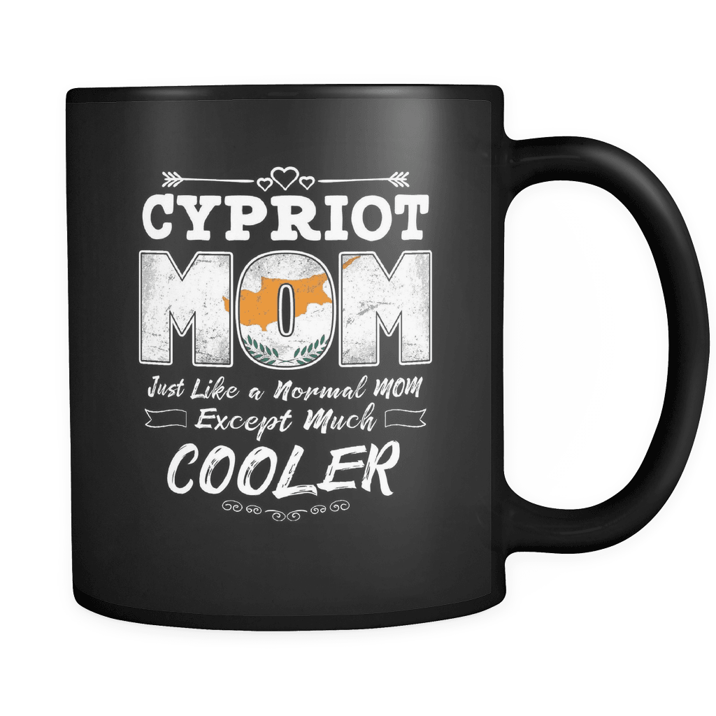 RobustCreative-Best Mom Ever is from Cyprus - Cypriot Flag 11oz Funny Black Coffee Mug - Mothers Day Independence Day - Women Men Friends Gift - Both Sides Printed (Distressed)