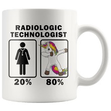 Load image into Gallery viewer, RobustCreative-Radiologic Technologist Dabbing Unicorn 80 20 Principle Superhero Girl Womens - 11oz White Mug Medical Personnel Gift Idea
