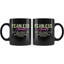 Load image into Gallery viewer, RobustCreative-Just Like Normal Fearless Aunty Camo Uniform - Military Family 11oz Black Mug Active Component on Duty support troops Gift Idea - Both Sides Printed
