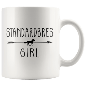 RobustCreative-Standardbres Horse Girl Gifts Horses Lover Riding Racing - 11oz White Mug Riding Lover Gift Idea