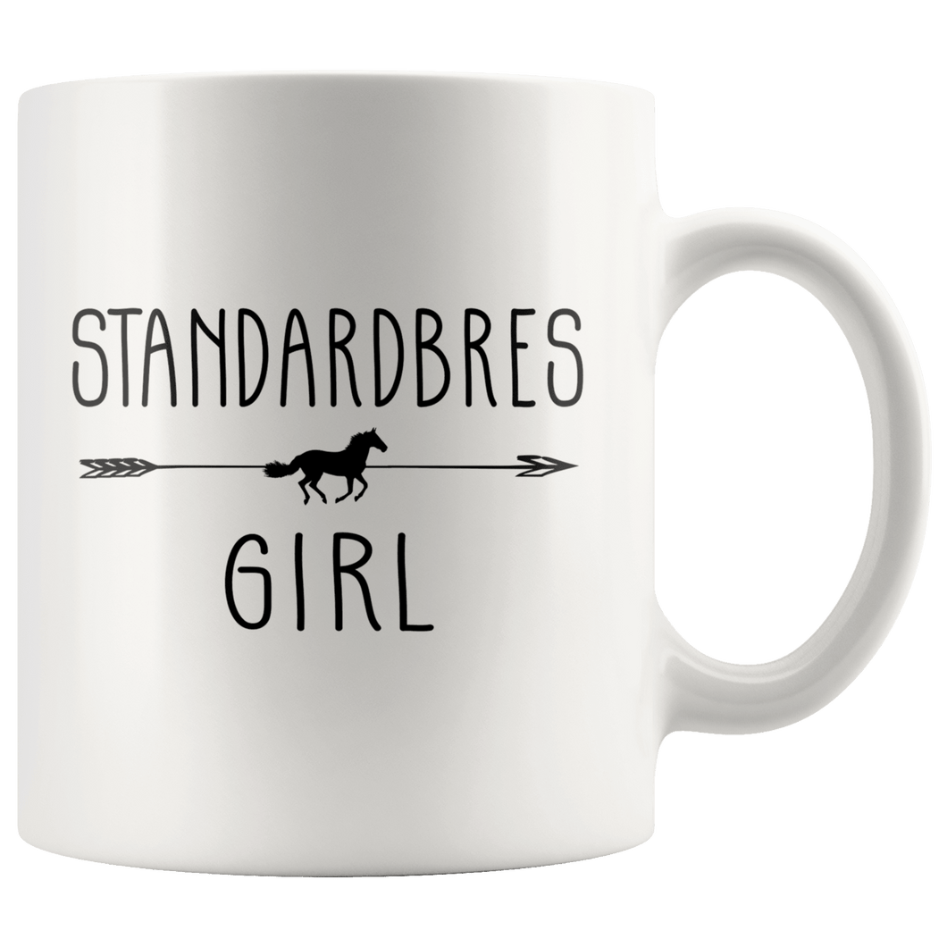 RobustCreative-Standardbres Horse Girl Gifts Horses Lover Riding Racing - 11oz White Mug Riding Lover Gift Idea