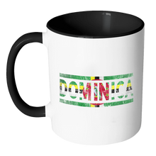 Load image into Gallery viewer, RobustCreative-Retro Vintage Flag Dominican Dominica 11oz Black &amp; White Coffee Mug ~ Both Sides Printed
