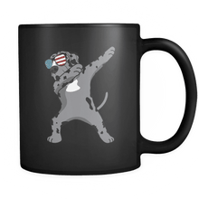 Load image into Gallery viewer, RobustCreative-Dabbing Great Dane Dog America Flag - Patriotic Merica Murica Pride - 4th of July USA Independence Day - 11oz Black Funny Coffee Mug Women Men Friends Gift ~ Both Sides Printed
