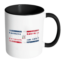 Load image into Gallery viewer, RobustCreative-Retro Vintage Flag Dominican Dominican Republic 11oz Black &amp; White Coffee Mug ~ Both Sides Printed
