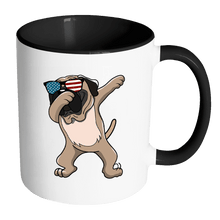 Load image into Gallery viewer, RobustCreative-Dabbing Mastiff Dog America Flag - Patriotic Merica Murica Pride - 4th of July USA Independence Day - 11oz Black &amp; White Funny Coffee Mug Women Men Friends Gift ~ Both Sides Printed
