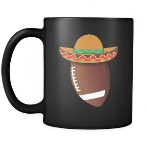RobustCreative-Funny Football Mexican Sports - Cinco De Mayo Mexican Fiesta - No Siesta Mexico Party - 11oz Black Funny Coffee Mug Women Men Friends Gift ~ Both Sides Printed