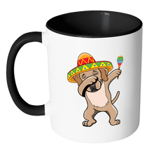 Load image into Gallery viewer, RobustCreative-Dabbing Labrador Retriever Dog in Sombrero - Cinco De Mayo Mexican Fiesta - Dab Dance Mexico Party - 11oz Black &amp; White Funny Coffee Mug Women Men Friends Gift ~ Both Sides Printed
