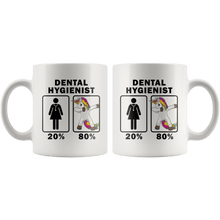 Load image into Gallery viewer, RobustCreative-Dental Hygienist Dabbing Unicorn 80 20 Principle Superhero Girl Womens - 11oz White Mug Medical Personnel Gift Idea
