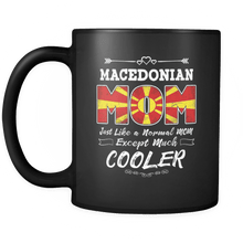 Load image into Gallery viewer, RobustCreative-Best Mom Ever is from Macedonia - Macedonian Flag 11oz Funny Black Coffee Mug - Mothers Day Independence Day - Women Men Friends Gift - Both Sides Printed (Distressed)
