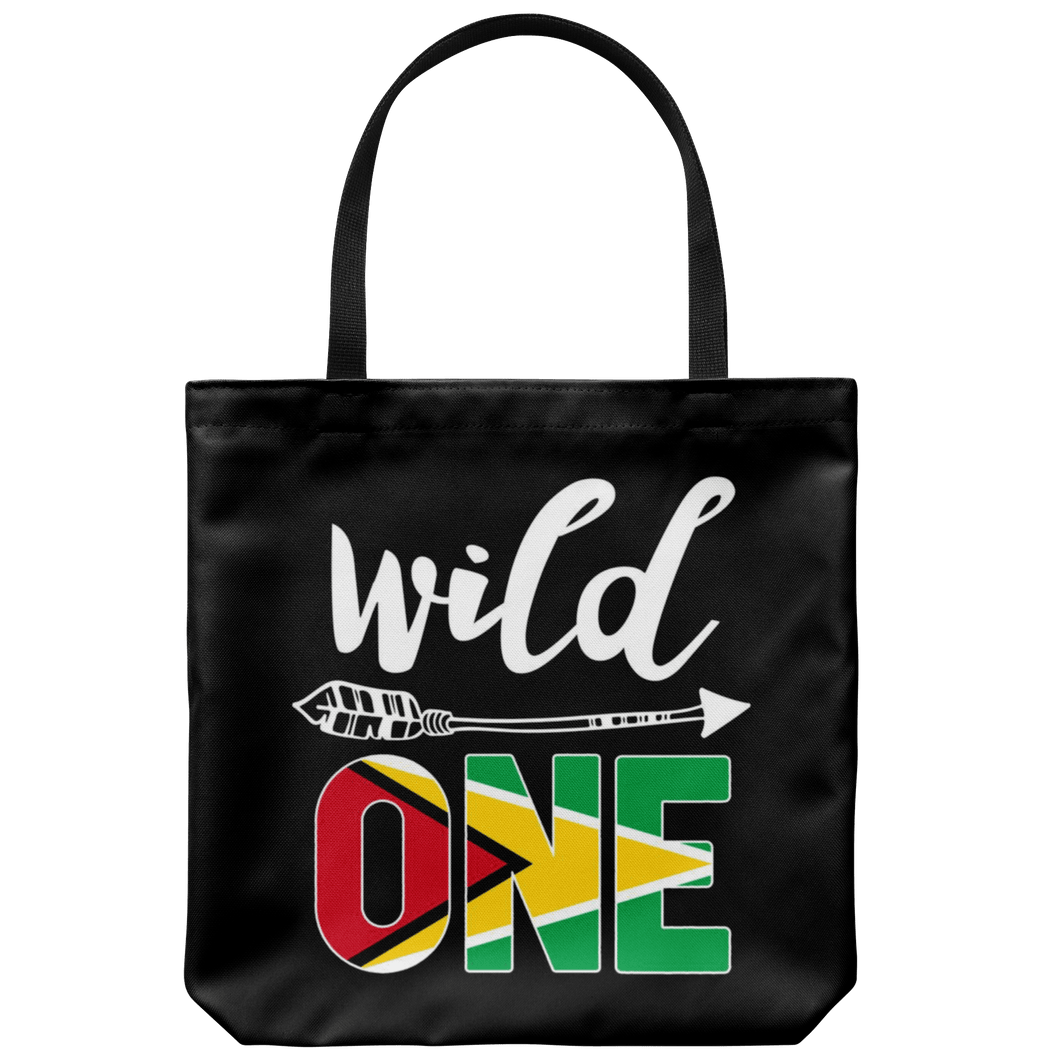 RobustCreative-Guyana Wild One Birthday Outfit 1 Guyanese Flag Tote Bag Gift Idea