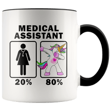 Load image into Gallery viewer, RobustCreative-Medical Assistant Dabbing Unicorn 20 80 Principle Superhero Girl Womens - 11oz Accent Mug Medical Personnel Gift Idea
