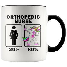 Load image into Gallery viewer, RobustCreative-Orthopedic Nurse Dabbing Unicorn 20 80 Principle Superhero Girl Womens - 11oz Accent Mug Medical Personnel Gift Idea
