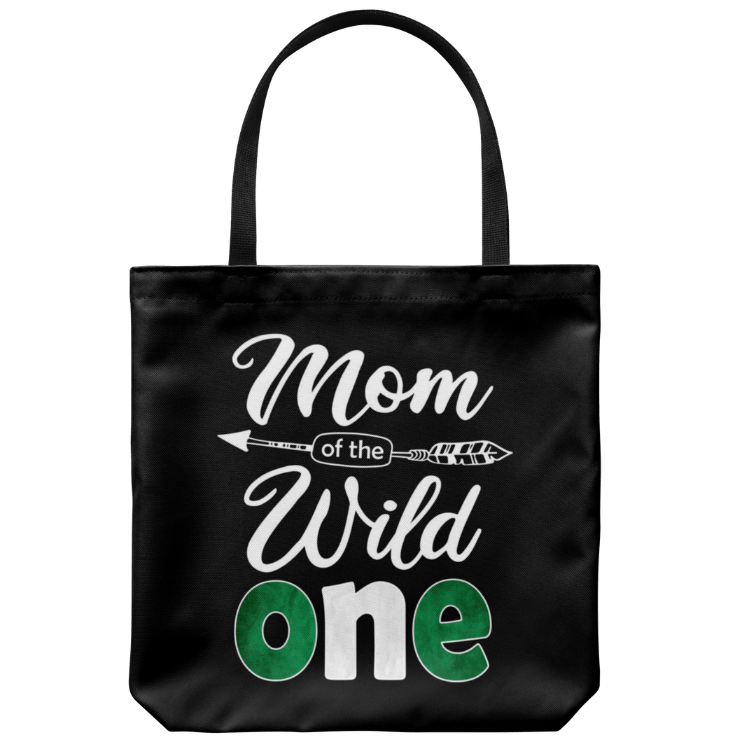 RobustCreative-Nigerian Mom of the Wild One Birthday Nigeria Flag Tote Bag Gift Idea