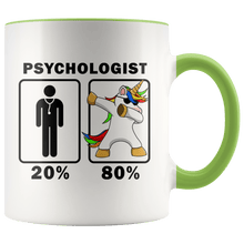 Load image into Gallery viewer, RobustCreative-Psychologist Dabbing Unicorn 80 20 Principle Graduation Gift Mens - 11oz Accent Mug Medical Personnel Gift Idea
