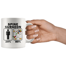 Load image into Gallery viewer, RobustCreative-Spine Surgeon Dabbing Unicorn 80 20 Principle Graduation Gift Mens - 11oz White Mug Medical Personnel Gift Idea
