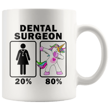 Load image into Gallery viewer, RobustCreative-Dental Surgeon Dabbing Unicorn 20 80 Principle Superhero Girl Womens - 11oz White Mug Medical Personnel Gift Idea
