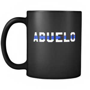 RobustCreative-Police Officer Abuelo patriotic Trooper Cop Thin Blue Line  Law Enforcement Officer 11oz Black Coffee Mug ~ Both Sides Printed