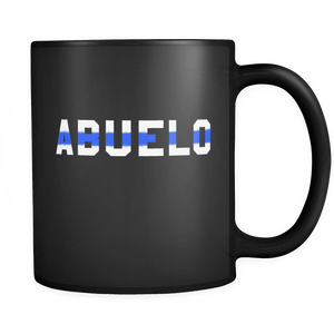 RobustCreative-Police Officer Abuelo patriotic Trooper Cop Thin Blue Line  Law Enforcement Officer 11oz Black Coffee Mug ~ Both Sides Printed