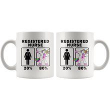 Load image into Gallery viewer, RobustCreative-Registered Nurse Dabbing Unicorn 20 80 Principle Superhero Girl Womens - 11oz White Mug Medical Personnel Gift Idea
